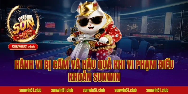 Hành Vi Bị Cấm Và Hậu Quả Khi Vi Phạm Điều Khoản Sunwin